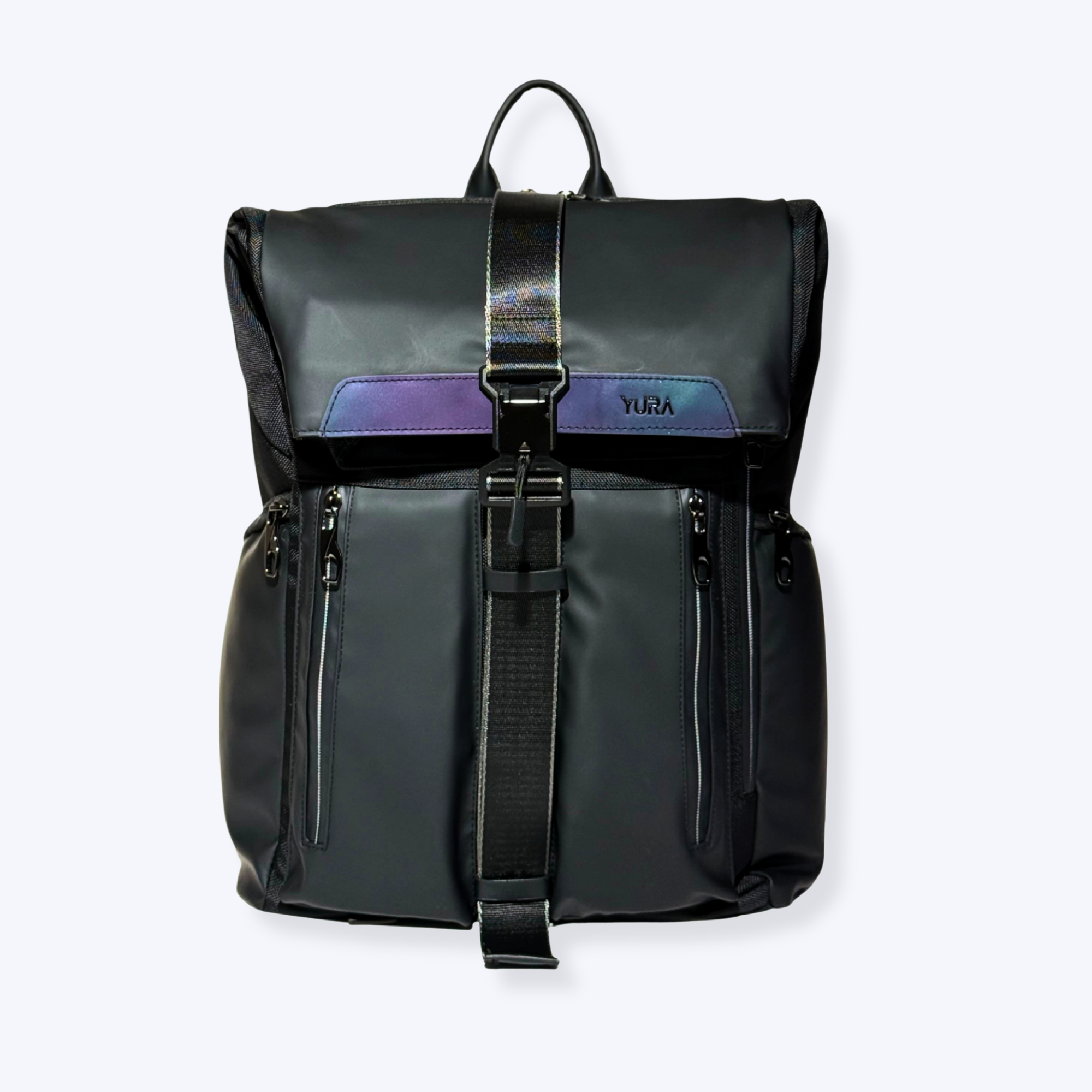 all in one vegan leather backpack set YURA The Black